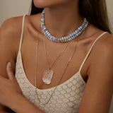 Oracle Blue Lace Agate Large Gemstone Necklace