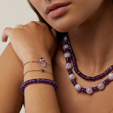 Aurora Dark Amethyst Fancy Cut Necklace