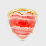 Love Rhodochrosite Heart Ring