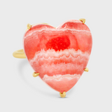 Love Rhodochrosite Heart Ring