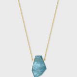 Crystalline Aquamarine Gemstone Necklace