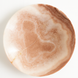 White Onyx Round Footed Fruit Bowl