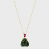 Happy Buddha Tourmaline Necklace