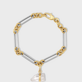 Crystalline Equilibrium Diamond Crystal Quartz Charm Bracelet