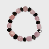 Gaia Morganite & Garnet Stretch Bracelet