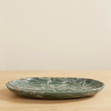 Green Dragon Jade Oval Tray