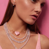 Love Rhodochrosite Heart Necklace