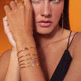 Chakra Fire Sapphire Bendable Cuff
