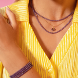 Birthstone February Amethyst Bracelet & Necklace Set