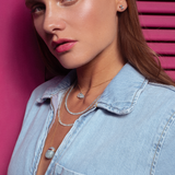 Birthstone March Aquamarine Bracelet & Necklace Set
