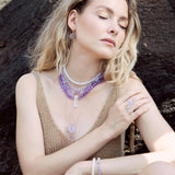 Oracle Lavender Amethyst Crystal Quartz Charm Necklace