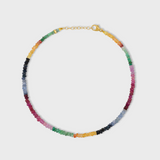 Arizona Dark Rainbow Sapphire Anklet