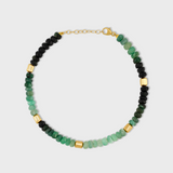 Arizona Jumbo Emerald Gold Cube Bracelet
