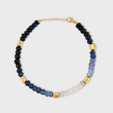 Arizona Jumbo Sapphire Gold Cube Bracelet