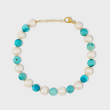 Men's Ocean Pearl & Turquoise Sphere Connection Bracelet