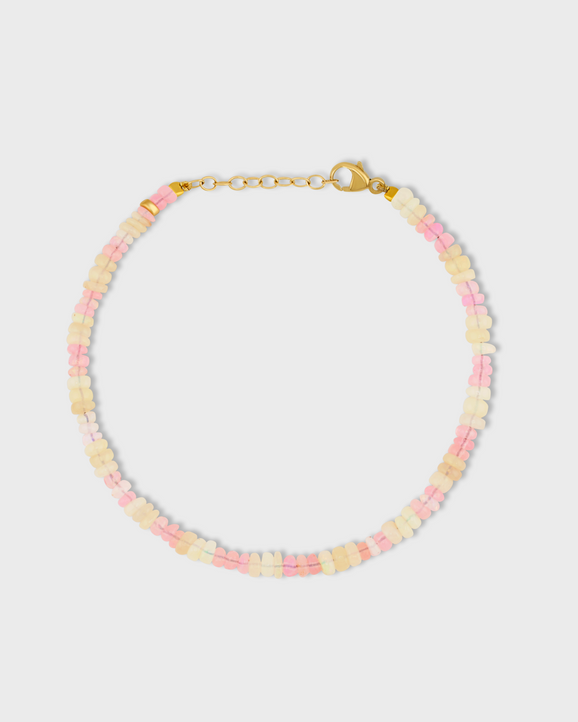 Soleil Lemonade Yellow & Pink Stripe Opal Bracelet