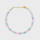 Men's Soleil Mini Blue Pink Stripe Opal Bracelet