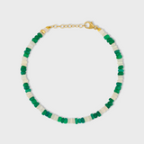 Soleil White Green Opal Stripe Bracelet