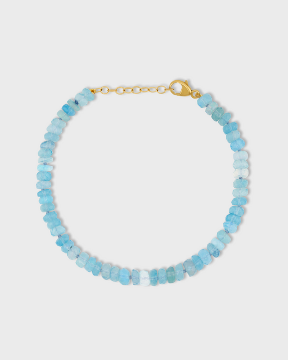 Soleil Blue Faceted Large Opal Bracelet
