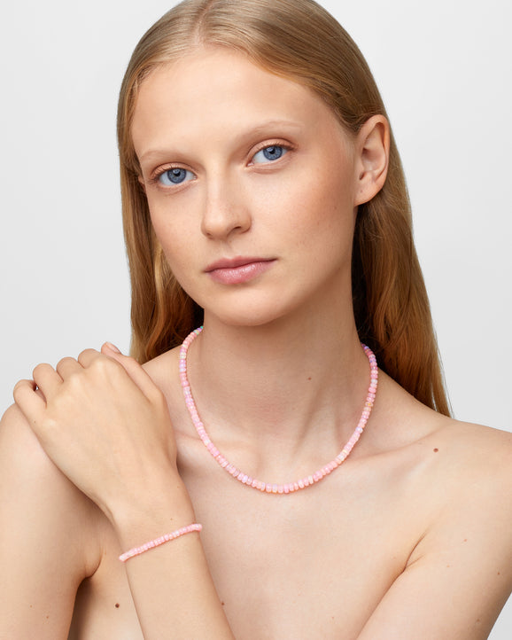 Soleil Pink Faceted Large Opal Bracelet