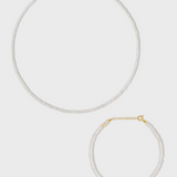 Birthstone June Moonstone Bracelet & Necklace Set