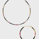 Birthstone October Tourmaline Bracelet & Necklace Set