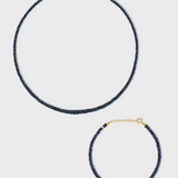 Birthstone September Sapphire Bracelet & Necklace Set