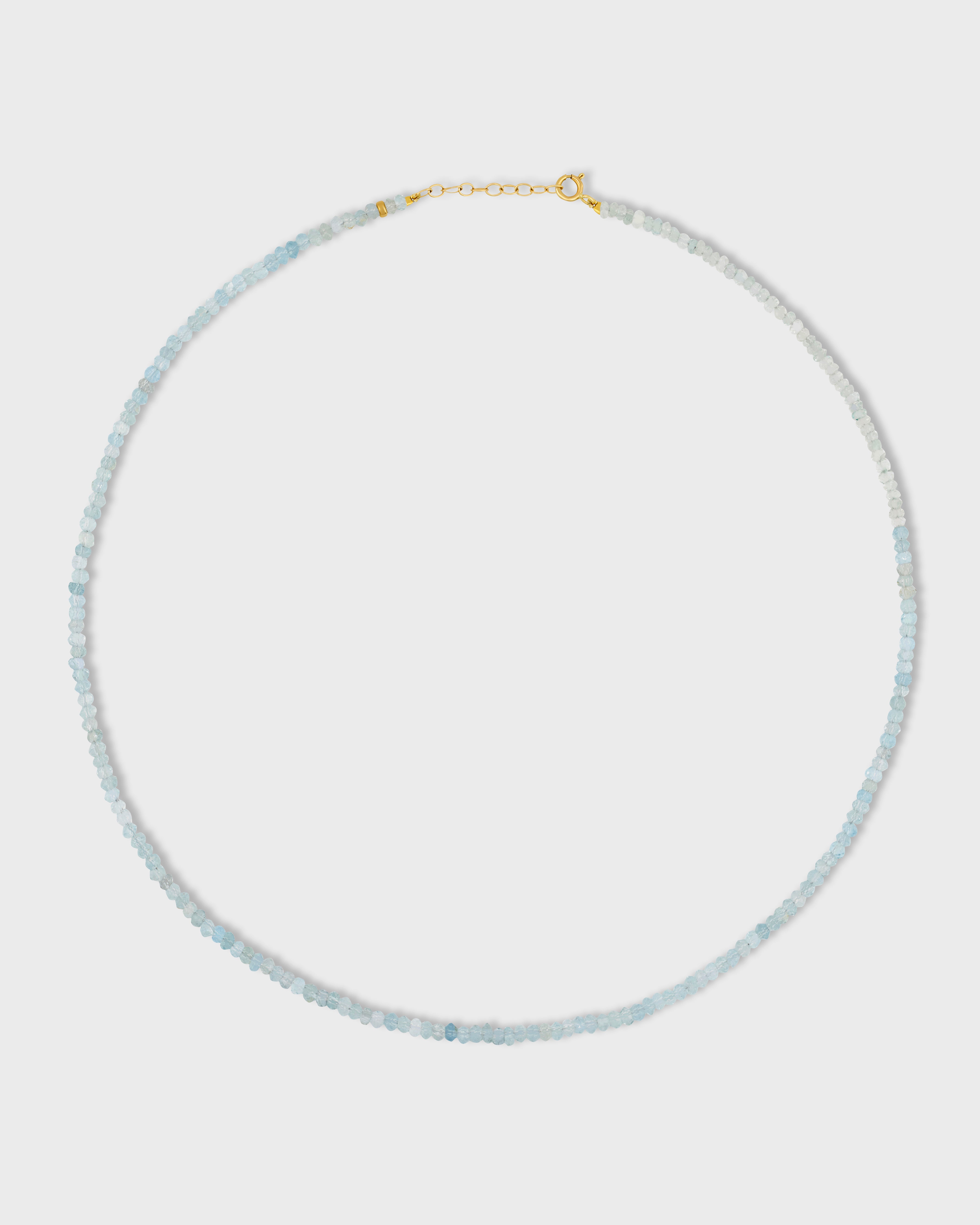 Birthstone March Aquamarine Beaded Necklace