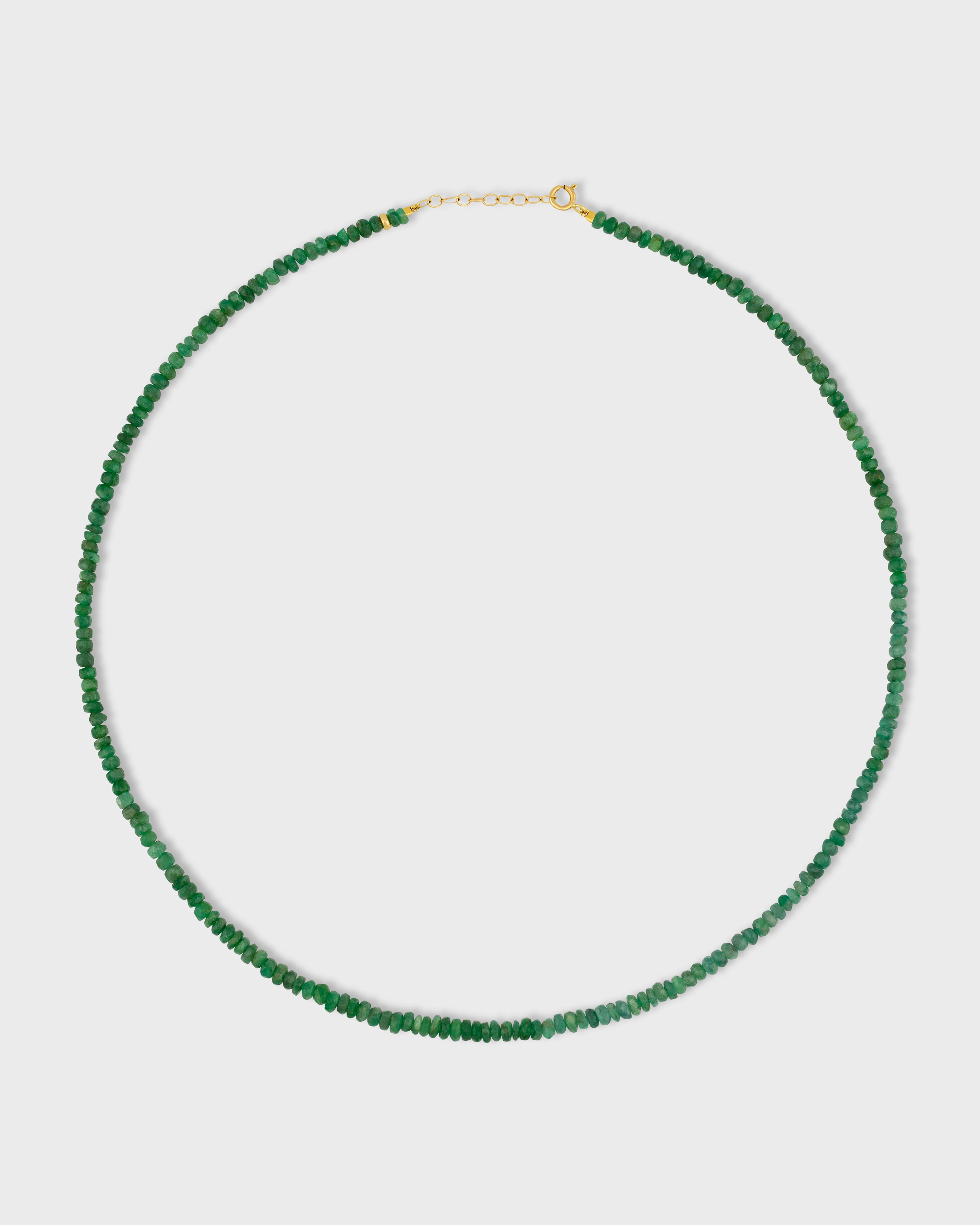 Birthstone May Emerald Beaded Necklace
