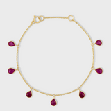 Chakra Ruby Raindrop Bracelet