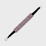 Chakra Triple Ruby Diamond Woven Bracelet