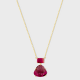 Happy Buddha Bicolor Tourmaline Necklace