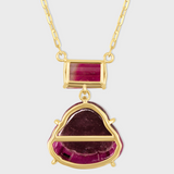 Happy Buddha Bicolor Tourmaline Necklace