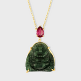 Happy Buddha Tourmaline Necklace