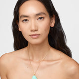 Happy Buddha Chrysoprase With Opal Crown Necklace