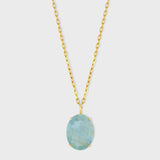 Gemstone Aquamarine Oval Necklace