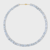 Aurora Blue Lace Agate Fancy Cut Necklace