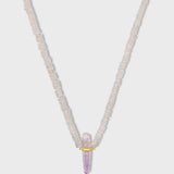 Aurora Rainbow Moonstone Veracruz Crystal Charm Necklace
