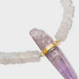 Aurora Rainbow Moonstone Veracruz Crystal Charm Necklace