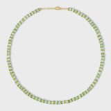 Aurora Aquamarine & Peridot Fancy Cut Necklace