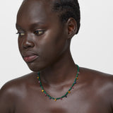 Arizona Emerald Rainbow Sapphire Gem Drop Necklace