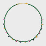 Arizona Emerald Rainbow Sapphire Gem Drop Necklace