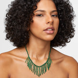 Arizona Emerald Fringe Necklace