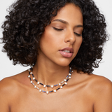 Arizona Ombre Blue Sapphire Pearl Double Long Necklace