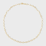 Marquet Mother of Pearl Gold Circle Link Necklace