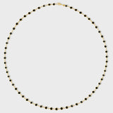 Marquet Onyx Gold Circle Link Necklace
