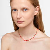 Marquet Coral Gold Bar Necklace