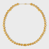 Hematite Double Long Golden Heart Necklace