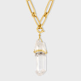 Crystalline Crystal Quartz Detachable Talisman Necklace