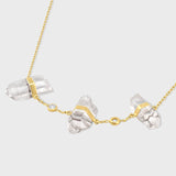 Crystalline Crystal Quartz Crown Diamond Necklace